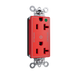Pass and Seymour Plugtail Tamper-Resistant Decorator Dual Controlled 20A 125V Hospital-Grade Receptacle Red (PTTR26362HGCDRED)