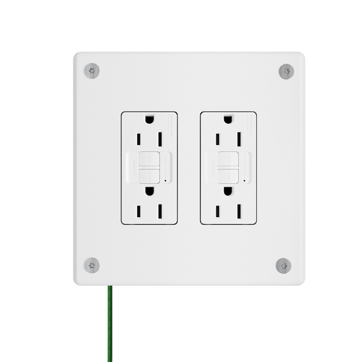 Pass and Seymour Mighty Mac WSP Series Security Wall Plate Decorator Opening 2-Gang 14-Gauge Stainless Steel White Allen Head Fasteners (WSP32G2PS)