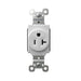 Pass and Seymour Plugtail Receptacle Single 20A 125V Side/Back Wire White (PT5361W)