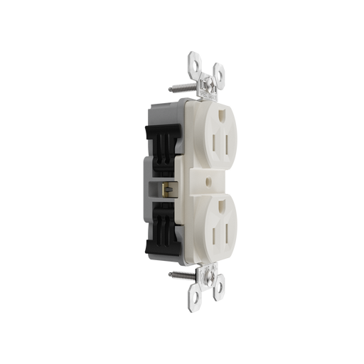 Pass and Seymour Powerhold Duplex Receptacle 15A/125V Light Almond (TR15DVSLA)