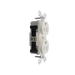 Pass and Seymour Powerhold Duplex Receptacle 15A/125V Light Almond (TR15DVSLA)