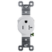 Pass and Seymour Trademaster Residential 20A Single Receptacle White (TR53201W)
