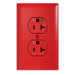 Pass and Seymour Plugtail Tamper-Resistant Dual Controlled Duplex Receptacle 20A 125V Hospital-Grade Red (PTTR8300CDRED)
