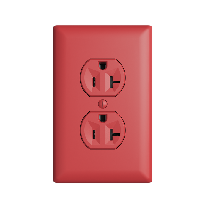 Pass and Seymour Powerhold Duplex Receptacle 20A/125V Red (TR20DVSRED)