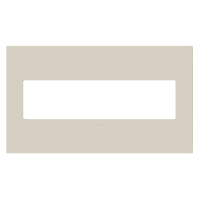 Pass and Seymour Adorne Screwless Wall Plate Painted Plastic 4-Gang Oatmeal (AWP4GOM)