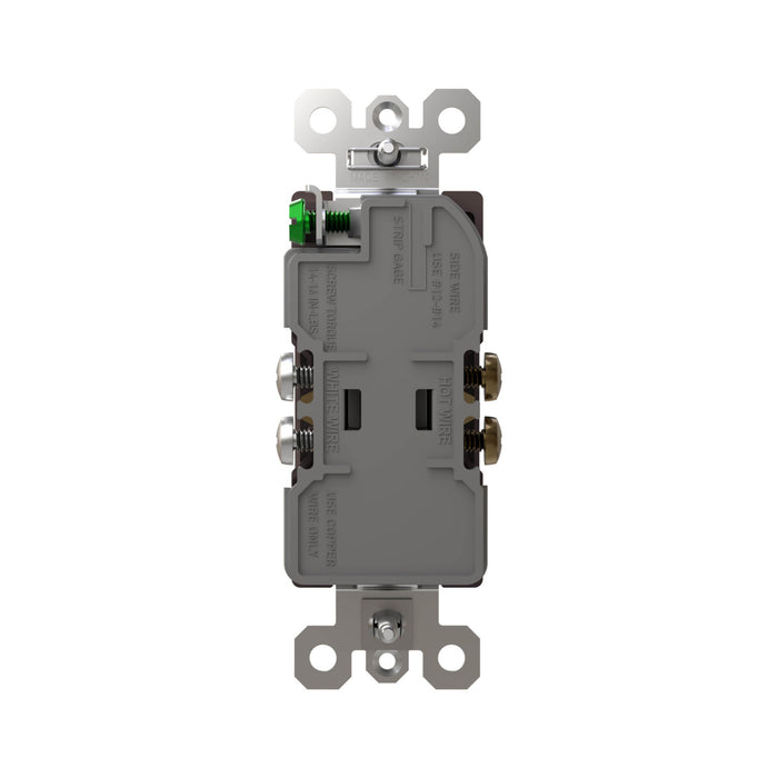 Pass and Seymour Radiant Tamper-Resistant Decorator Receptacle 20A 125V Self-Grounding Brown (885TR20S)