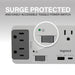 Pass and Seymour 6 Outlet Enclosure Surge Protector With One USB-A and One USB-C Gray/White (AC1062)