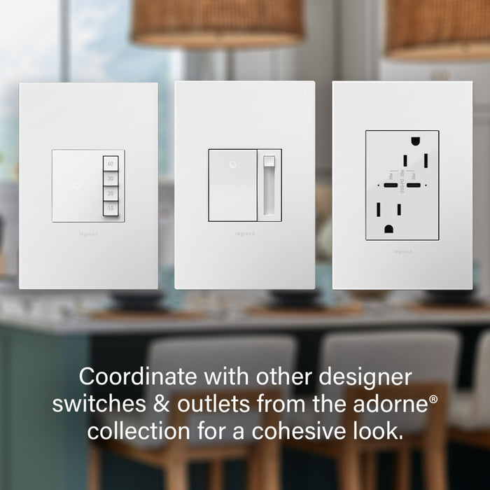 Pass and Seymour Adorne Paddle LED Dimmer 150W Single Pole 3-Way Graphite (ADPD153LG2)