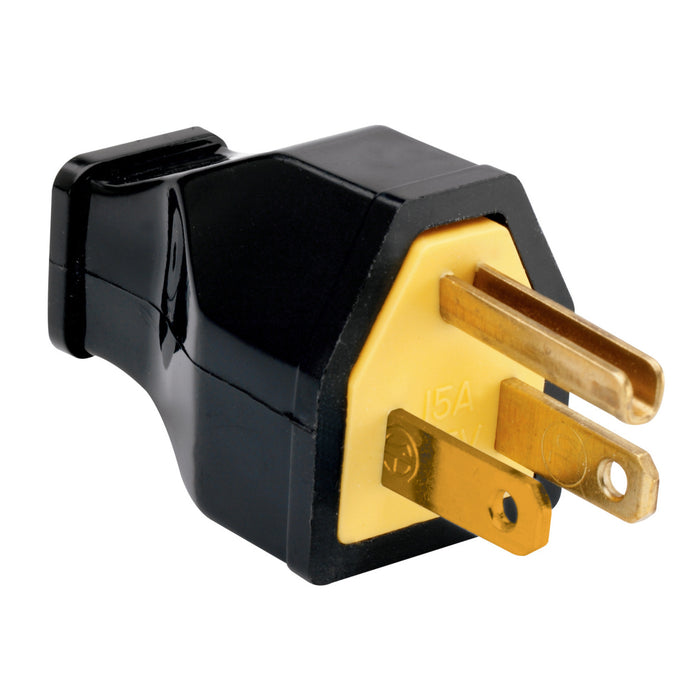 Pass and Seymour 15A Straight Blade Plug Double-Pole Tamper-Resistant Wire Black (SA399BKCC10)