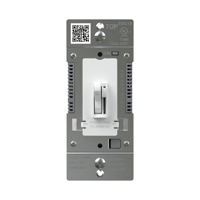 Pass and Seymour Trademaster Toggle Slide LED Advanced Dimmer 150W Single-Pole Or 3-Way 3-Pack White (TSDL153PW3PKCC4)