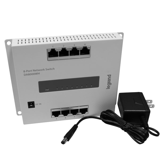 Pass and Seymour 8-Port Network Switch (DA8000WH)
