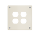 Pass and Seymour Mighty Mac WPP Series Security Wall Plate Duplex Opening 2-Gang 14-Gauge Steel Ivory Allen Head Fasteners (WPP02D2IVYPS)