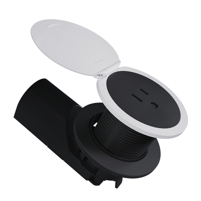 Pass and Seymour Single Kitchen Countertop Power Receptacle Tamper-Resistant 15A 125V Matte Black (CP498TR15BK)