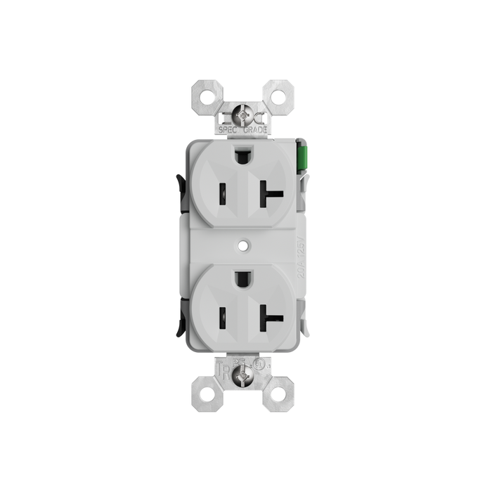 Pass and Seymour Powerhold Duplex Receptacle 20A/125V White (TR20DVSW)