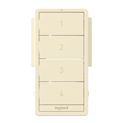 Pass and Seymour Radiant 4-Button Smart Scene Controller Color Change Kit Light Almond (WNRCB40CKITLA)