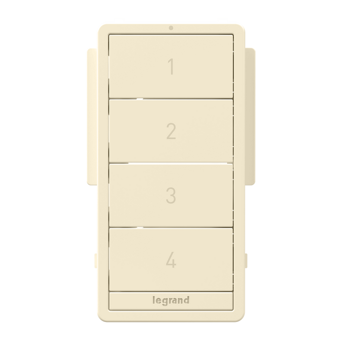 Pass and Seymour Radiant 4-Button Smart Scene Controller Color Change Kit Light Almond (WNRCB40CKITLA)