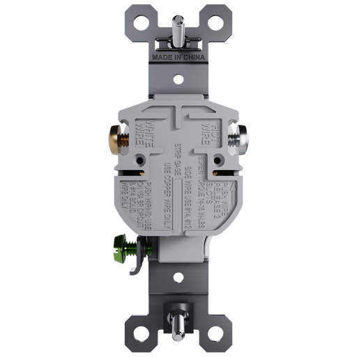 Pass and Seymour Trademaster Residential 15A Single Receptacle White (TR52151W)