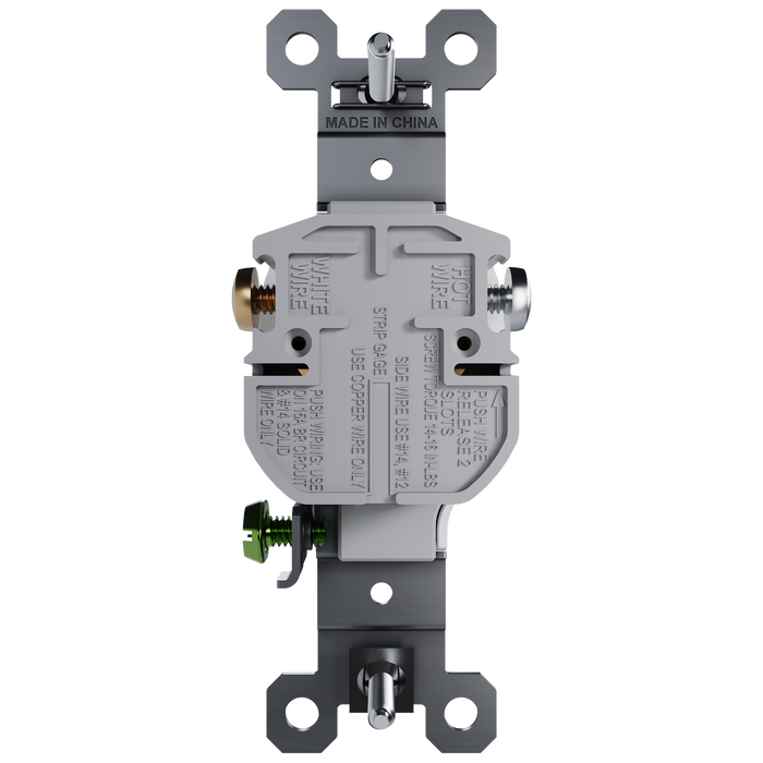 Pass and Seymour Trademaster Residential 15A Single Receptacle White (TR52151W)