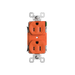 Pass and Seymour Powerhold Duplex Receptacle 15A/125V Orange (TR15DVSOR)