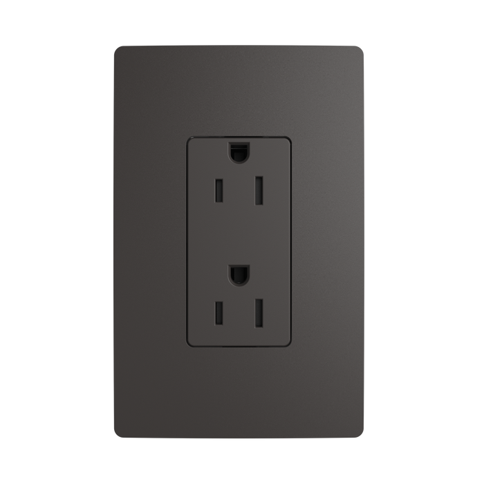 Pass and Seymour Powerhold Decorator Receptacle 15A/125V Brown (TR26242DVS)