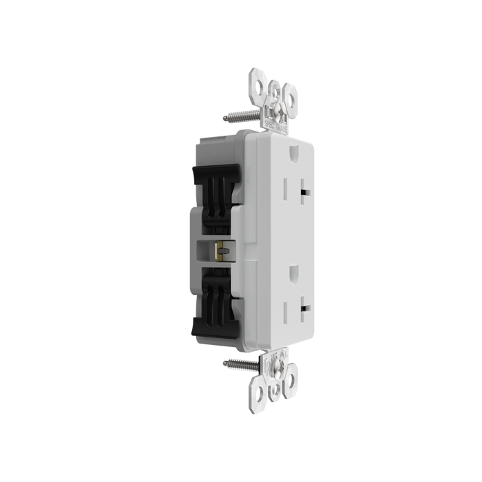 Pass and Seymour Powerhold Decorator Receptacle 20A/125V White (TR26342DVSW)