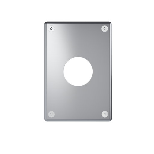 Pass and Seymour Mighty Mac WSP Series Security Wall Plate Round Receptacle Opening 1-Gang 14-Gauge Stainless Steel Brushed Stainless Steel Allen Head Fasteners (WSP61N912PS)