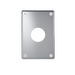 Pass and Seymour Mighty Mac WSP Series Security Wall Plate Round Receptacle Opening 1-Gang 14-Gauge Stainless Steel Brushed Stainless Steel Torx T-20 Head Fasteners (WSP61N911PS)