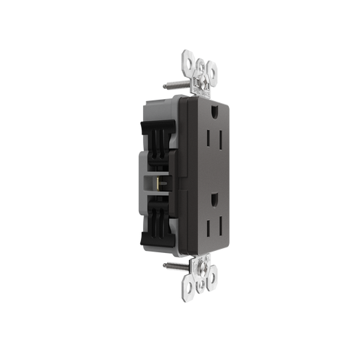 Pass and Seymour Powerhold Decorator Receptacle 15A/125V Brown (TR26242DVS)