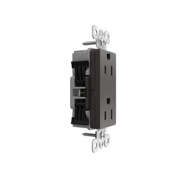 Pass and Seymour Powerhold Decorator Receptacle 15A/125V Brown (TR26242DVS)