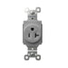 Pass and Seymour Plugtail Tamper-Resistant Receptacle Single 20A 125V Side/Back Wire Gray (PTTR5361GRY)