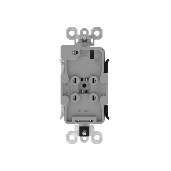 Pass and Seymour Powerhold Decorator Receptacle 15A/125V Blue (TR26242DVSBL)