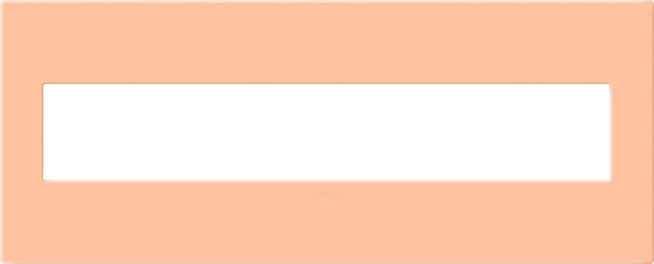 Pass and Seymour Adorne Screwless Wall Plate Painted Plastic 6-Gang Peachy (AWP6GPY)