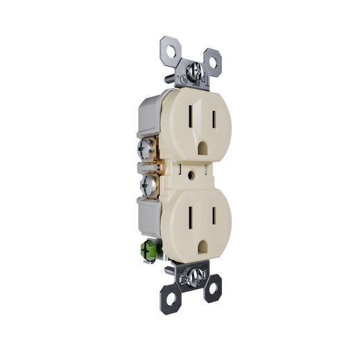 Pass and Seymour Receptacle Tamper-Resistant 15A 125V Back Wire CCA Ivory (3232TREXI)