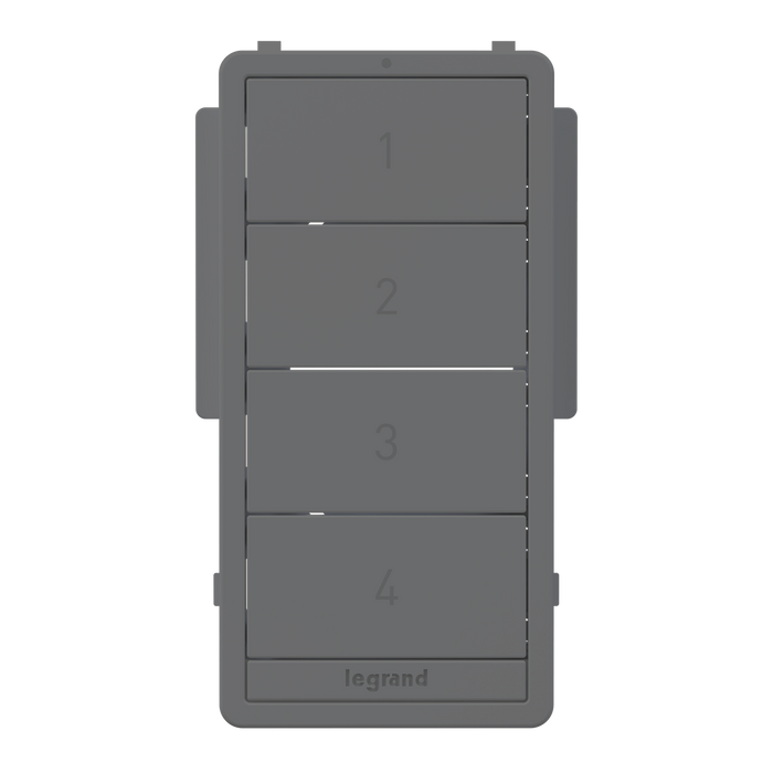 Pass and Seymour Radiant 4-Button Smart Scene Controller Color Change Kit Black (WNRCB40CKITBK)