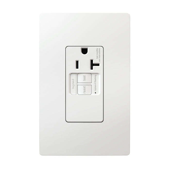 Pass and Seymour Radiant Self-Test Tamper-Resistant Single Appliance GFCI Receptacle 20A 125V White (2097TRSGLAPLW)