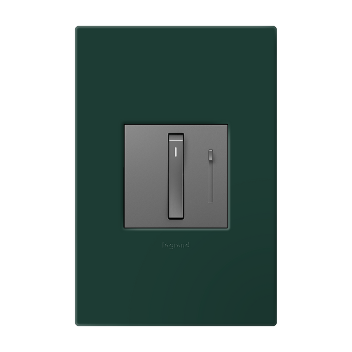 Pass and Seymour Adorne Wall Plate Painted Plastic 1G2 Evergreen (AWP1G2EG)