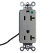 Pass and Seymour Plugtail Tamper-Resistant Decorator Half Controlled 20A 125V Hospital-Grade Receptacle Gray (PTTR26362HGCHGRY)
