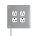 Pass and Seymour Mighty Mac WSP Series Security Wall Plate Duplex Opening 2-Gang 14-Gauge Stainless Steel Brushed Stainless Steel Allen Head Fasteners (WSP62D2PS)