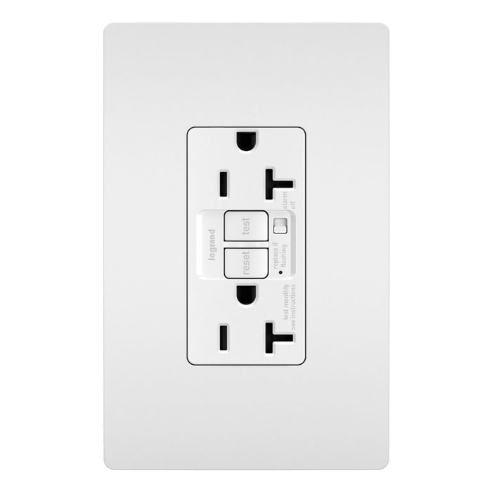 Pass and Seymour Self-Test GFCI Receptacle Tamper-Resistant Alarm Appliance 20A 125V White (2097TRAAPLW)