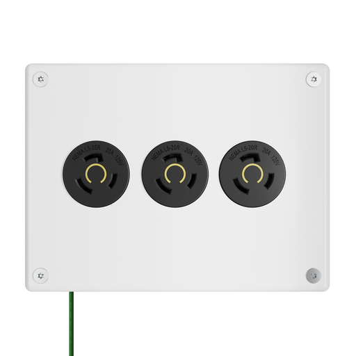 Pass and Seymour Mighty Mac WSP Series Security Wall Plate Round Receptacle Opening 3-Gang 10-Gauge Steel White Allen Head Fasteners (WSPA3N912PS)