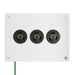 Pass and Seymour Mighty Mac WPP Series Security Wall Plate Round Receptacle Opening 3-Gang 14-Gauge Stainless Steel White Torx T-20 Head Fasteners (WPP33N911PS)