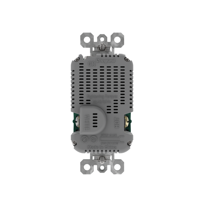 Pass and Seymour 20A 125V Tamper-Resistant Duplex Receptacle With USB A/C Fast Charging Ports Dual Controlled Green (TR20USBAC6CDGN)