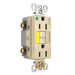 Pass and Seymour GFCI Power-Indicating Hospital-Grade Tamper-Resistant Receptacle 15A Ivory Amber LED (1597HGTRPIAMBI)
