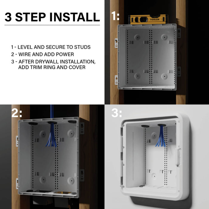 Pass and Seymour Plastic 15 Inch Full Enclosure Deep Trim/Hinged Cover (ENP1550DNA)