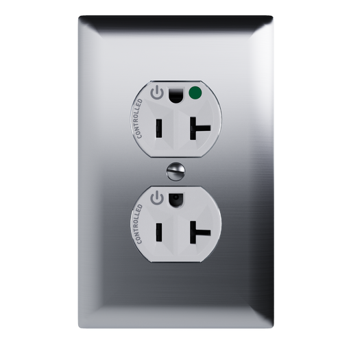 Pass and Seymour Tamper-Resistant Compact Dual Controlled Duplex Receptacle 20A 125V Hospital-Grade White (TR8300HCDW)