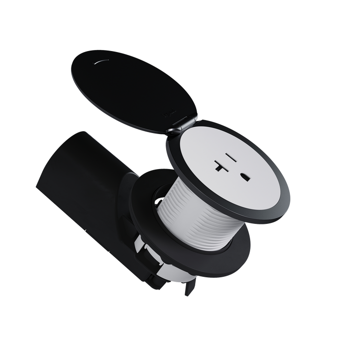 Pass and Seymour Single Kitchen Countertop Power Receptacle Tamper-Resistant 20A 125V Matte White (CP498TR20W)