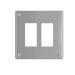 Pass and Seymour Mighty Mac WPP Series Security Wall Plate Decorator Opening 2-Gang 14-Gauge Stainless Steel Brushed Stainless Steel Allen Head Fasteners (WPP62G2PS)