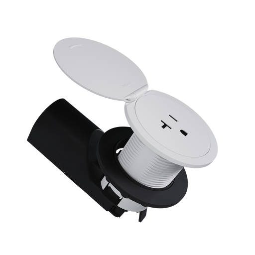 Pass and Seymour Single Kitchen Countertop Power Receptacle Tamper-Resistant 20A 125V Matte White (CP498TR20W)