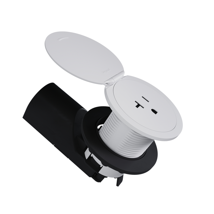 Pass and Seymour Single Kitchen Countertop Power Receptacle Tamper-Resistant 20A 125V Matte White (CP498TR20W)