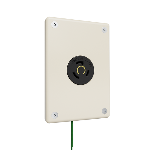 Pass and Seymour Mighty Mac WSP Series Security Wall Plate Round Receptacle Opening 1-Gang 10-Gauge Steel Ivory Allen Head Fasteners (WSPA1N912IVYPS)
